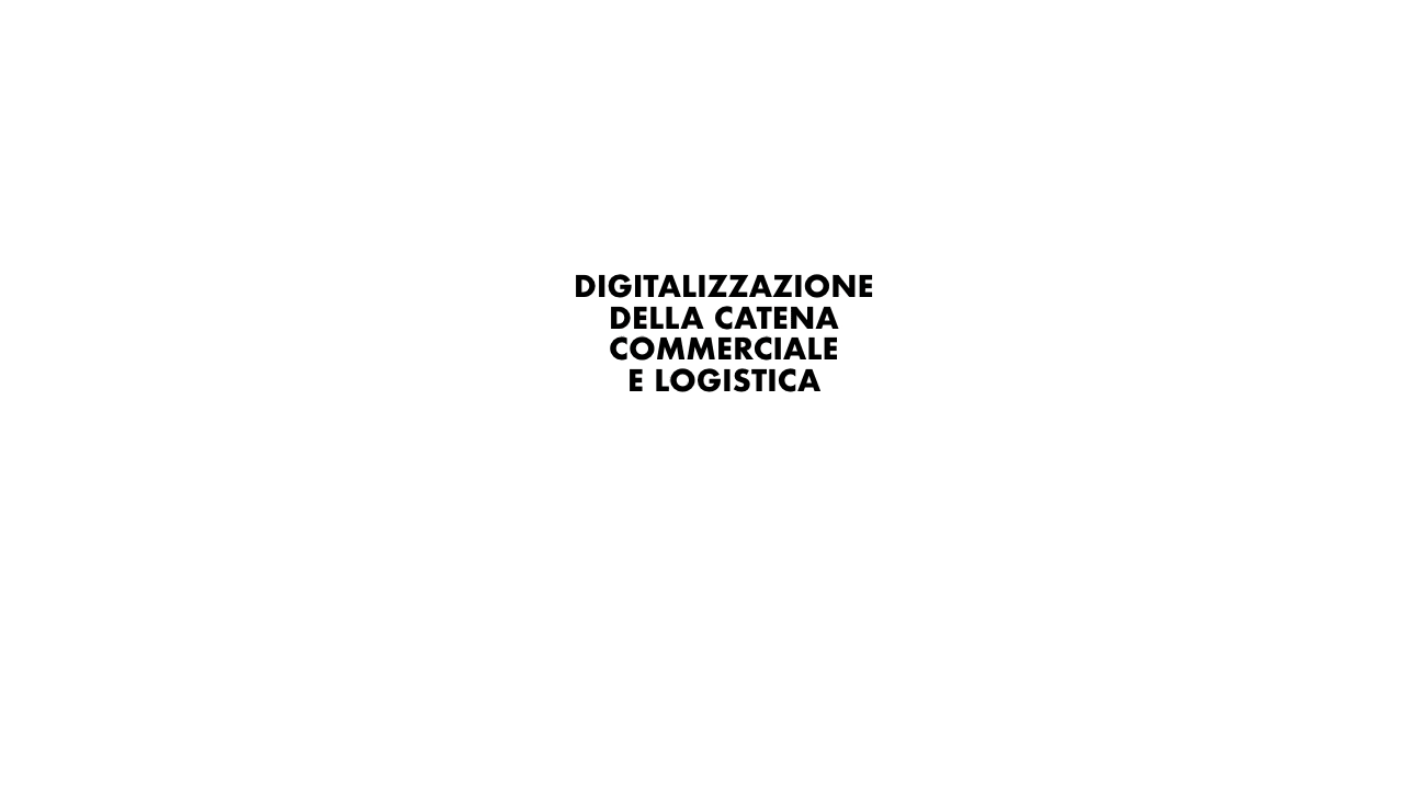 digitalizzazione della catena commerciale e logistica