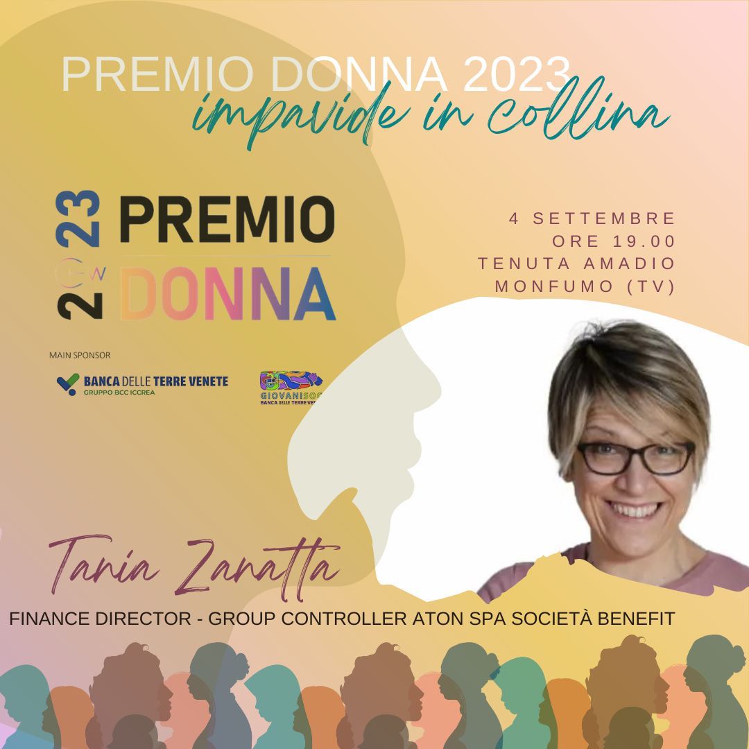 Premio DOnna dell'Anno 2023 - Tania Zanatta per Aton