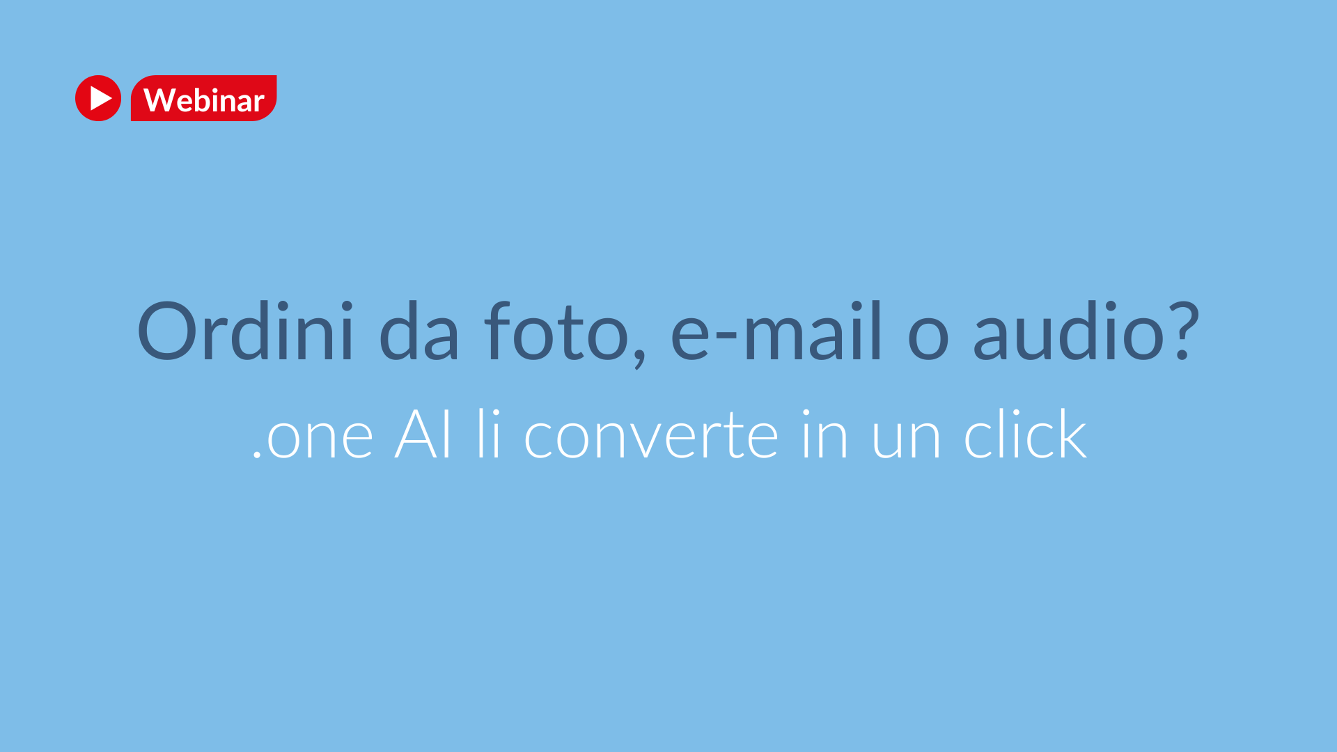 AI per processare gli ordini