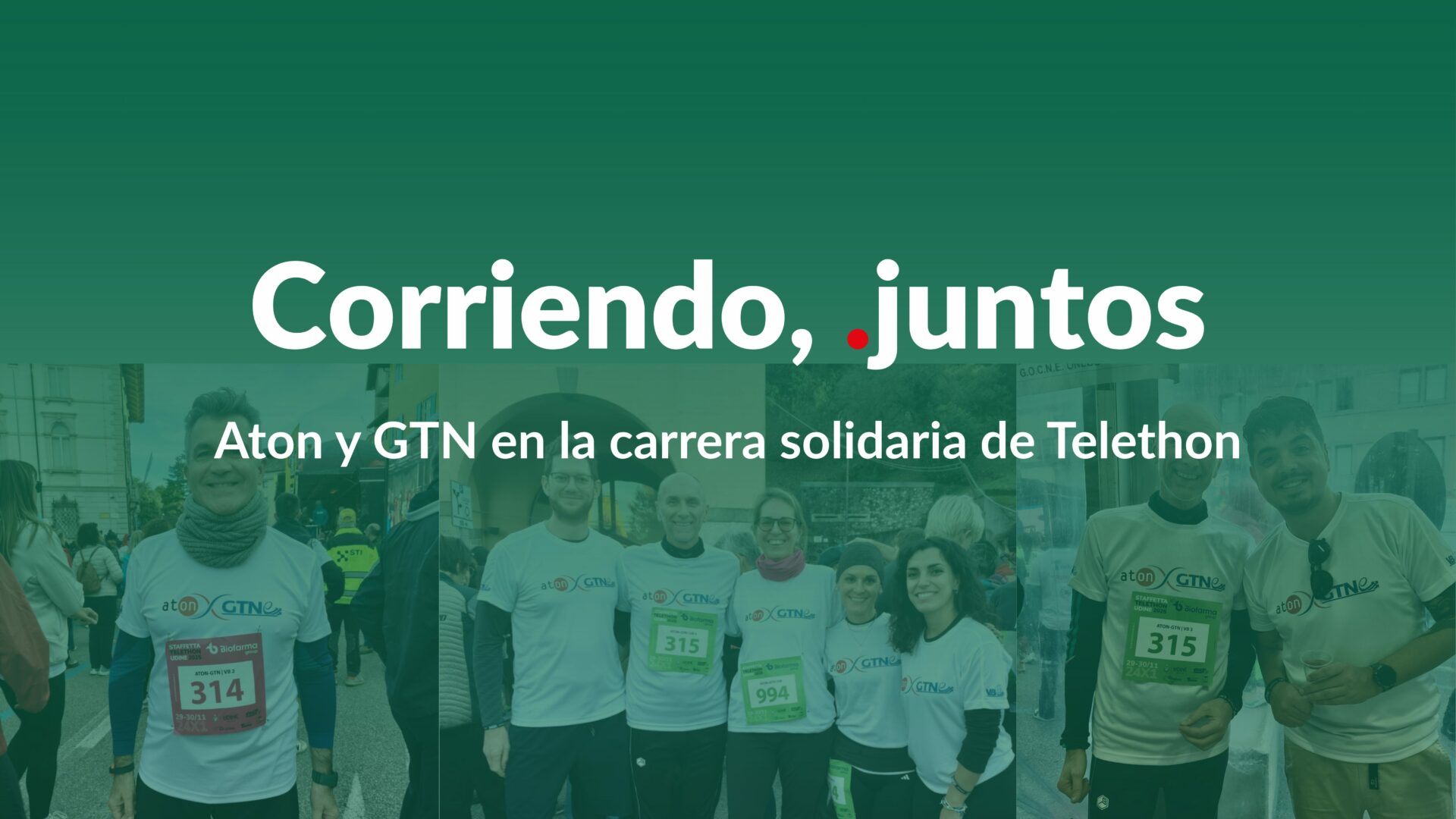 Carrera Telethon: Aton e GTN corriendo juntos