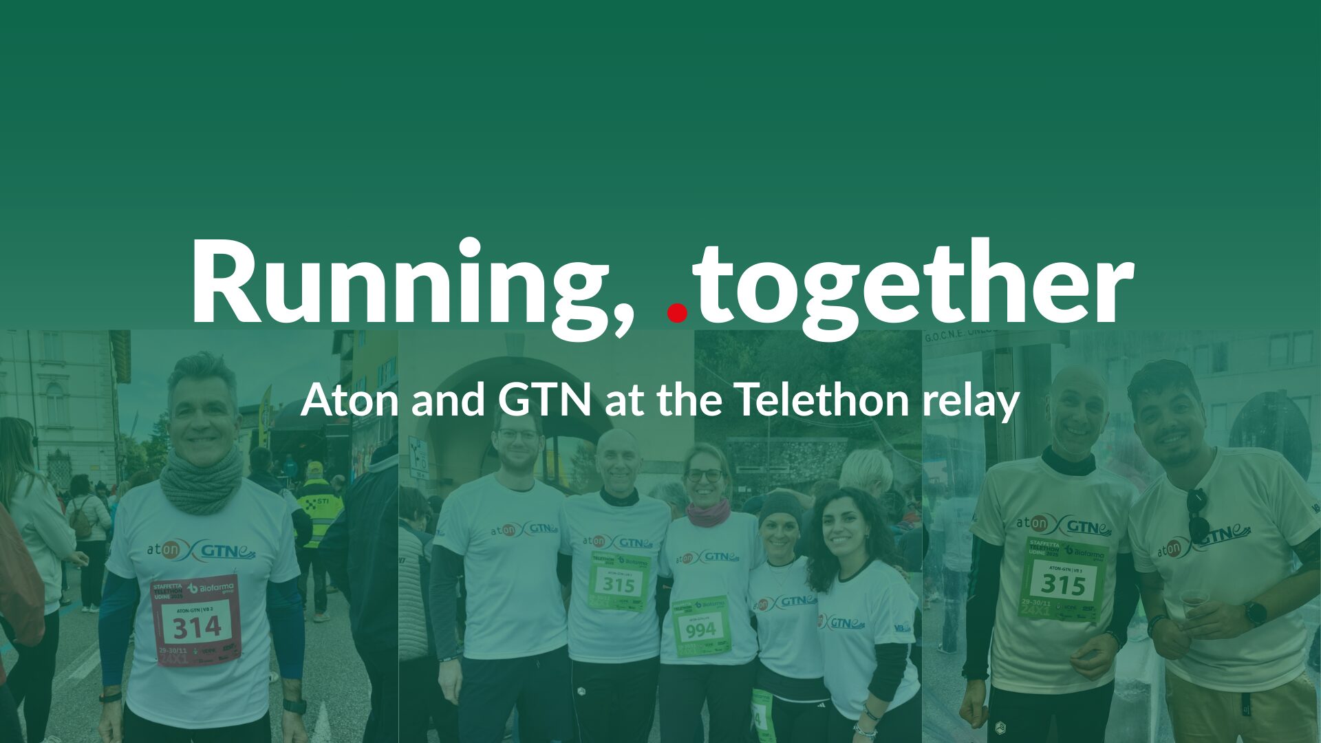 Running together: Aton and GTN at the Telethon relay